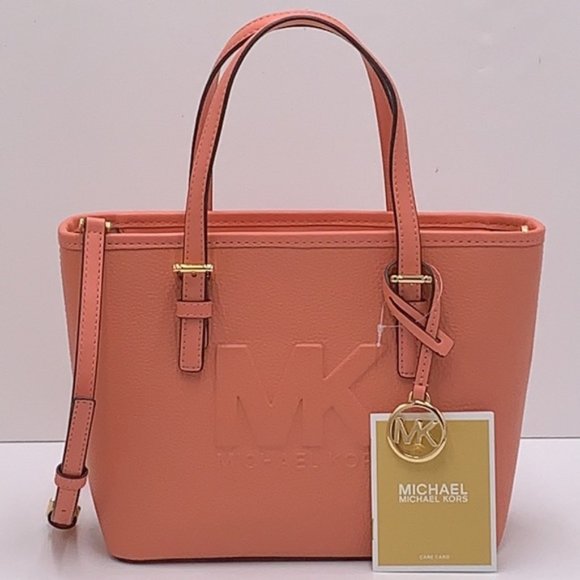 Michael Kors Xs Cryl Conv Tz Tote Sherbert Leather - Picture 1 of 16